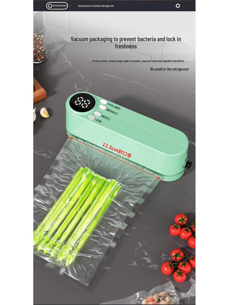 Compact Automatic Vacuum Sealer for Food Preservation