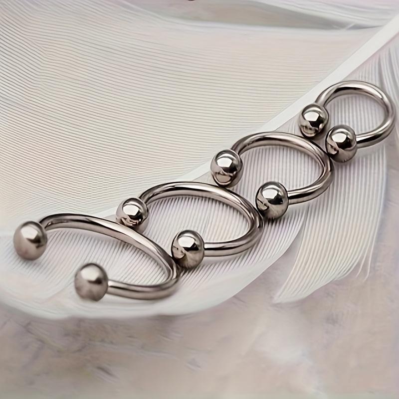 20 Stück 14G 16G Edelstahl Circular Barbells Hufeisen Lippenring Augenbraue Nasenpiercing Schmuck für Damen Herren Körperpiercing 6-16mm