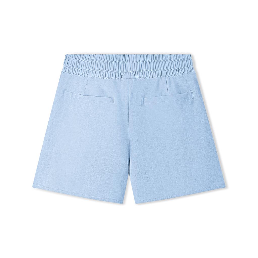 Skechers Loose Woven Simple Comfortable Five-Point Casual Shorts Women Shorts Cashmere-Blue L225W079-00F5