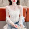 White Lace Sweet Desire Women's Camisole Tank Top - Sexy Sleeveless with Beautiful Back Design