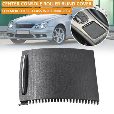 Car Center Console Sliding Shutters Cup Holder Roller Blind Cover For Mercedes-Benz C-Class W203 2000-2007 2036800123 9051