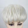 Synthetic Short Wigs With Bangs Lady Silver White Wig for Women Layered Hair for Daily Cosplay Heat Resistant Fibre