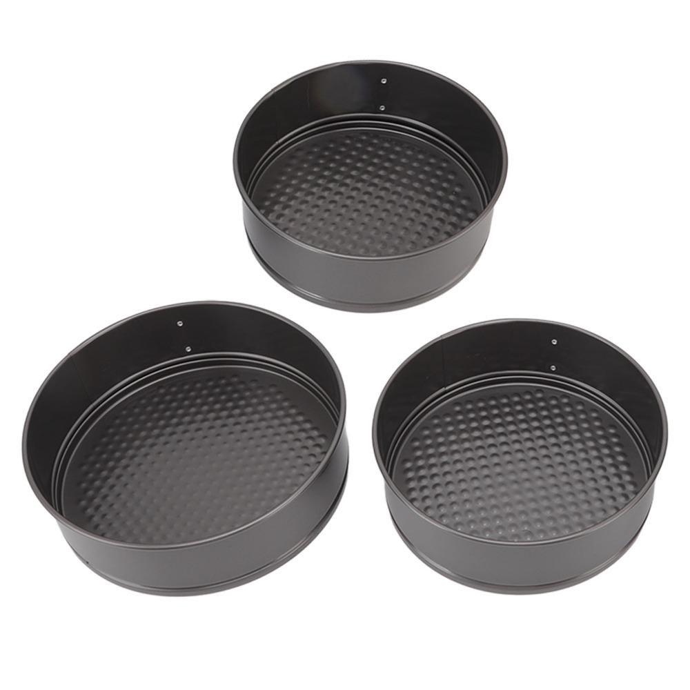 3pcs Nonstick Surface Springform Pan Set Carbon Steel Cheesecake Pan Set  Cheesecake Pizza Bread