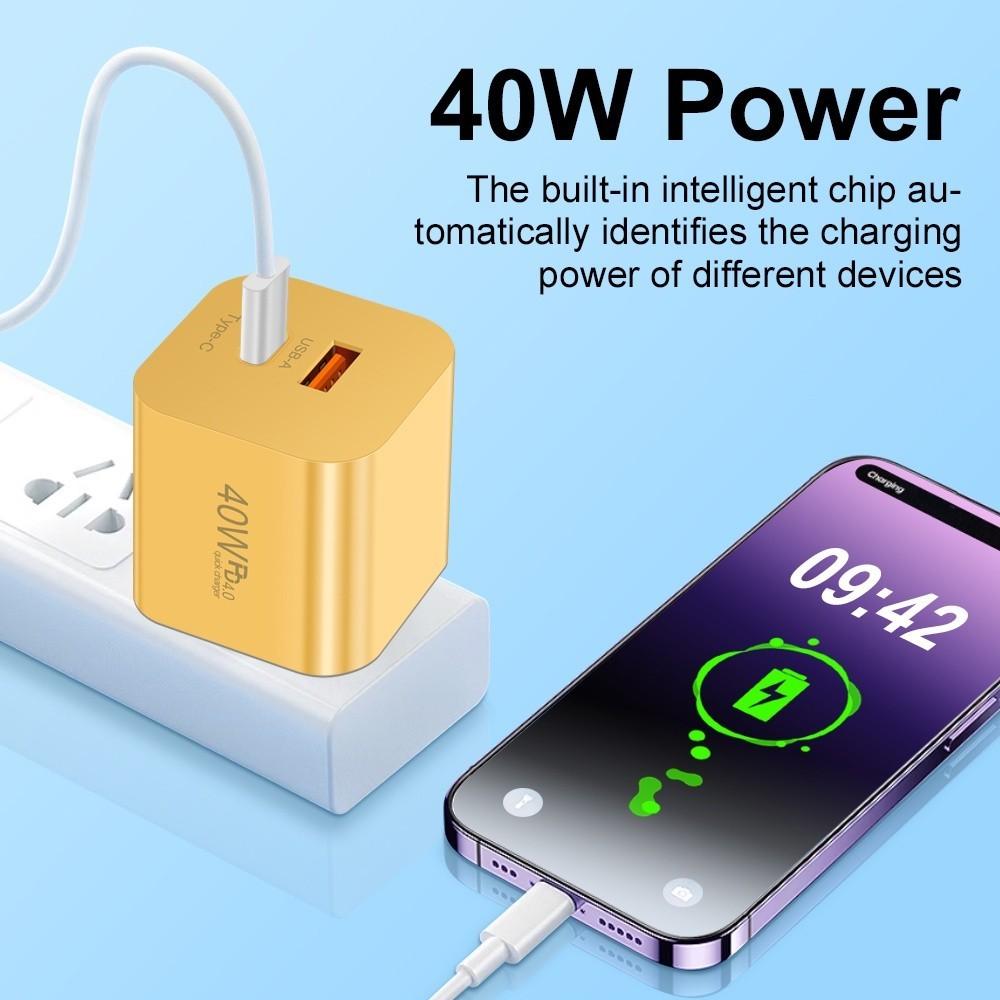 40W Fast Charging USB PD Charger Adapter Quick Charge 3.0 Mobile Phone PD Wall Charger EU/US Plug
