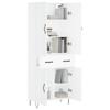 Vidaxl Display Cabinet, White, 69.5X34X180 Cm, Wood-Based Material