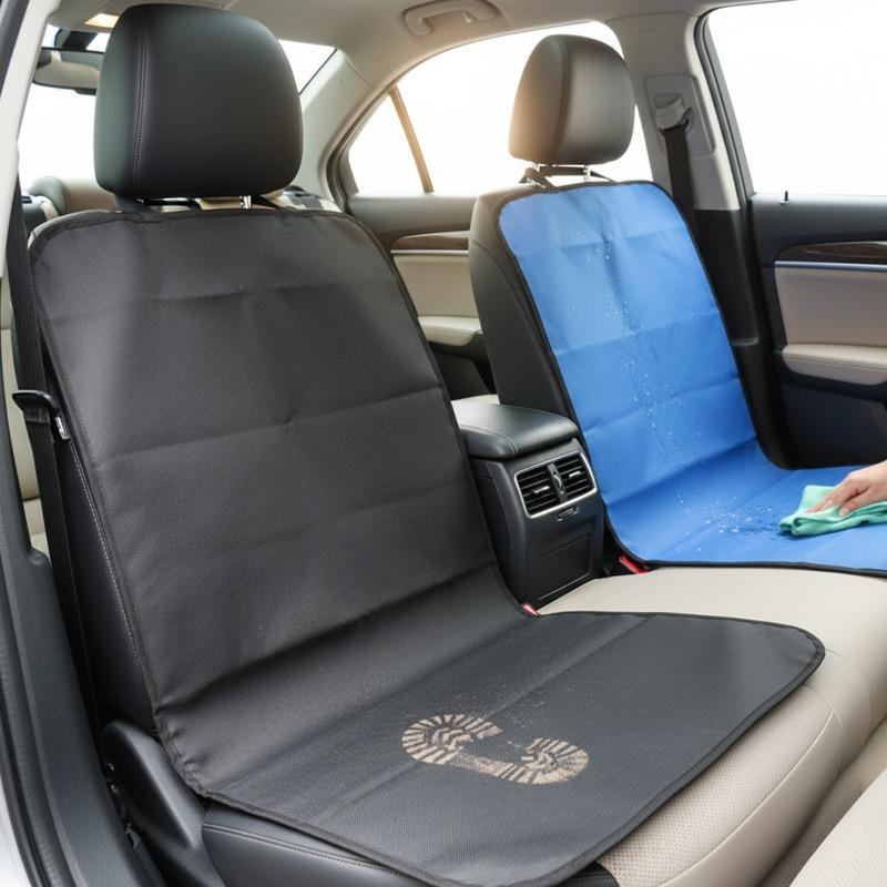 Car Seat Dirt Mats Waterproof Scratch Resistant Pet Rear Seat Covers for Cars Trucks & SUVs Hammock Protective Mat Rear Seat