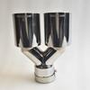 REMUS  Dual Exhaust Tip 3 Inch Inlet 3" Outlet 9.5" Long Tail Pipe Double Wall Polished 304 Stainless Steel
