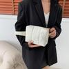 Simple Women Puffy Quilted Padded Makeup Storage Bag Space Cotton Clutches Zipper Solid Color Small Cosmetic Handbag MIT