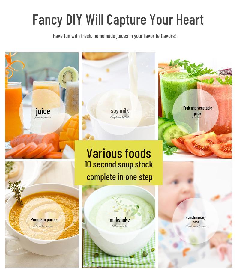 Compact USB-Chargeable Wireless Juicer Cup for Home Use