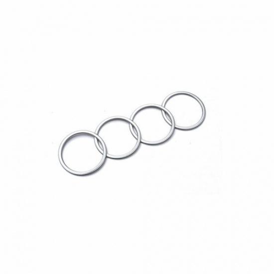 For BMW 3 4 Series GT 2013- ABS Silver Inner Door Speaker Frame Cover Trim