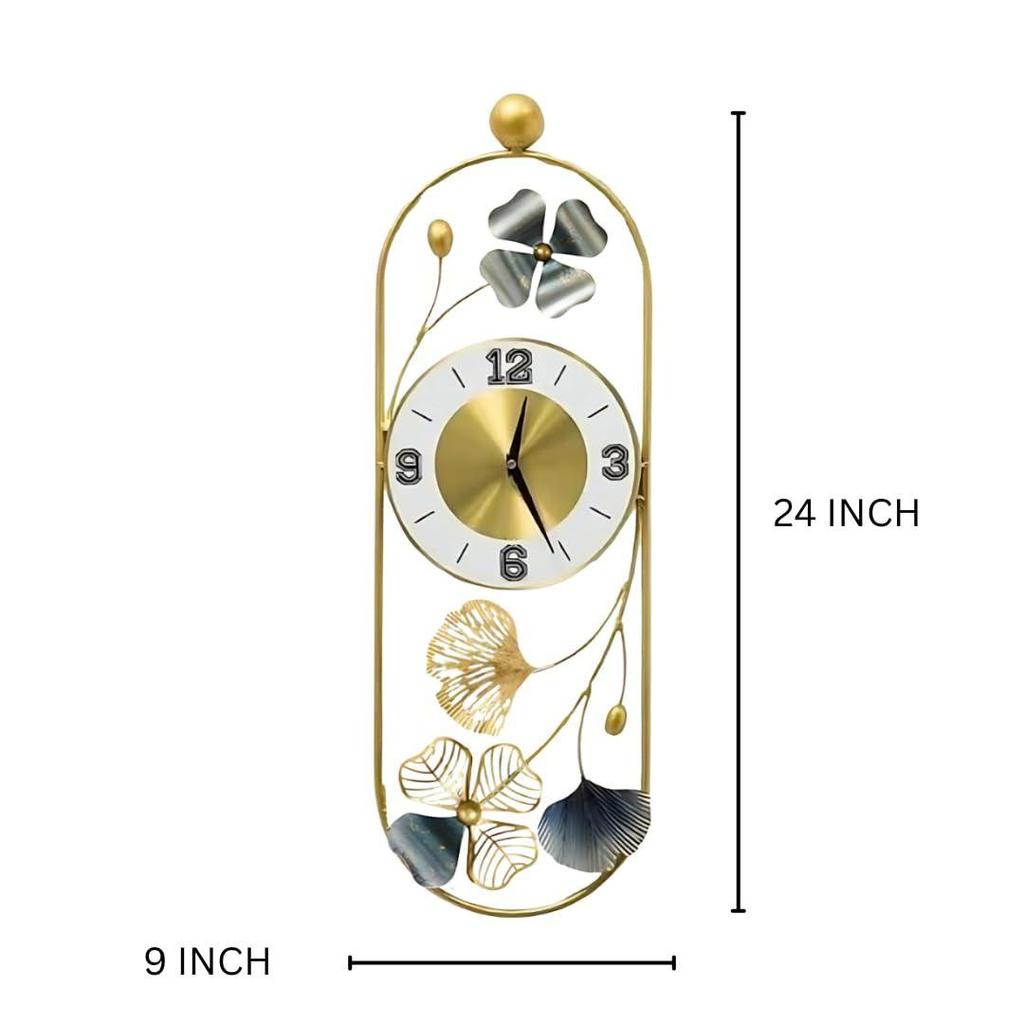 Metal Wall Clock for Décor Designer Clock Big Stylish Unique Wall Decor Clock Decorative Wall Clock for Living Room Antique Wall Clock (Design 3)