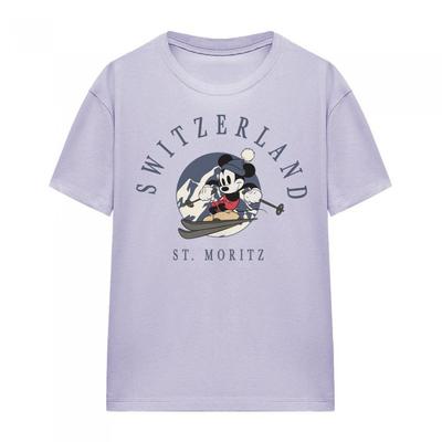 Womens/Ladies Switzerland Mickey Mouse T-Shirt