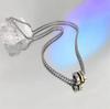 Rotatable small waist titanium steel necklace light luxury niche design high sense Internet celebrity collarbone chain accessories for men and women