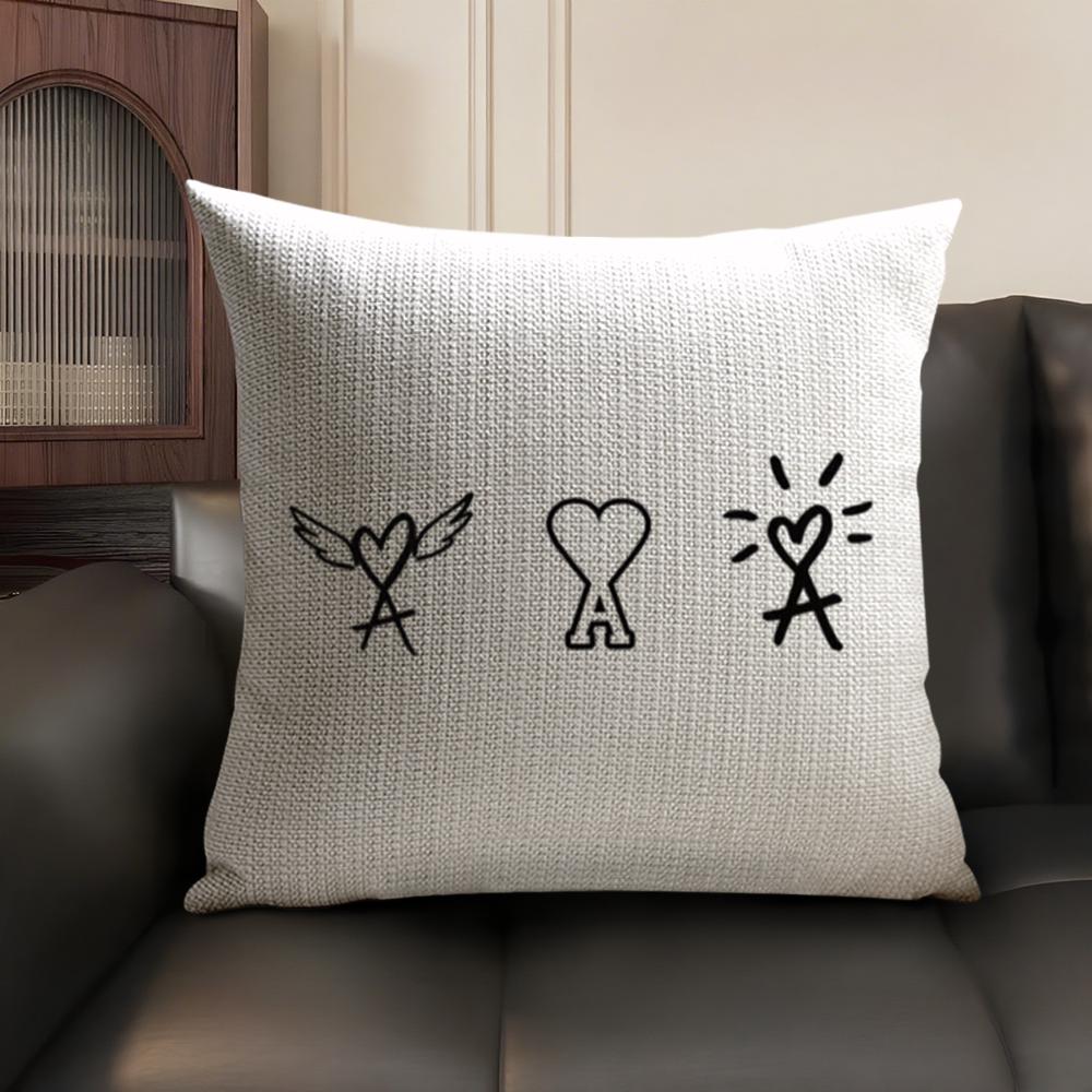 Fashion Luxury AAmi Cushion Cover Natural Linen Organic Fabric DoubleSided Printing Home Decor Breathable Environmentally
