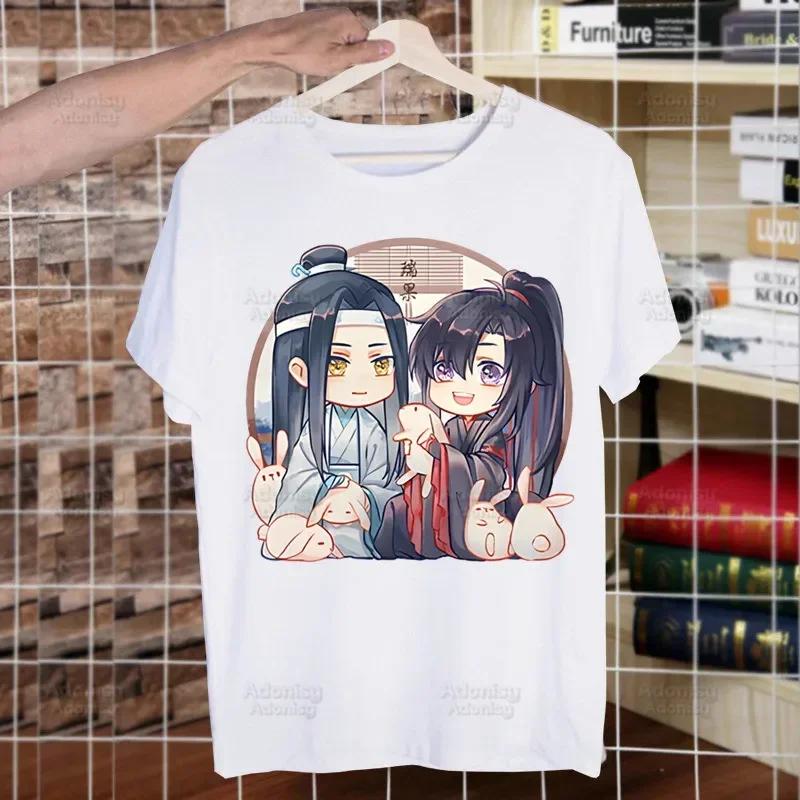 Mo Dao Zu Shi The Untamed Harajuku Man T Shirts Lan WangJi Wei Wu Xian Tees Shirt Tops Short-Sleeved Aesthetic Anime T Shirt