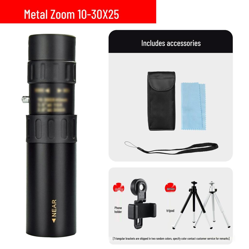 10-300x40 HD Variable Monocular: Night Vision Outdoor Metal Binoculars