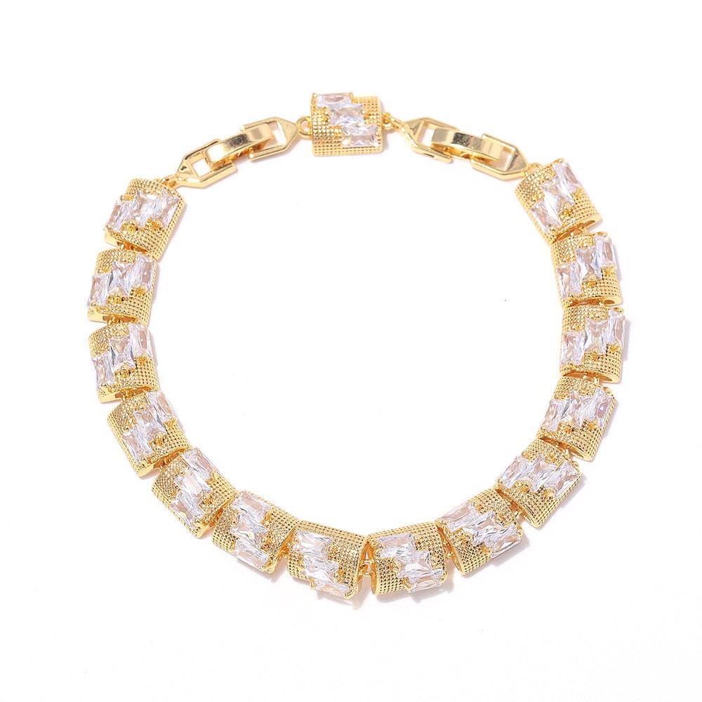 Summer Geometric Personality Zircon Bracelet Universal, Between The Name Aid Temperament Bracelet