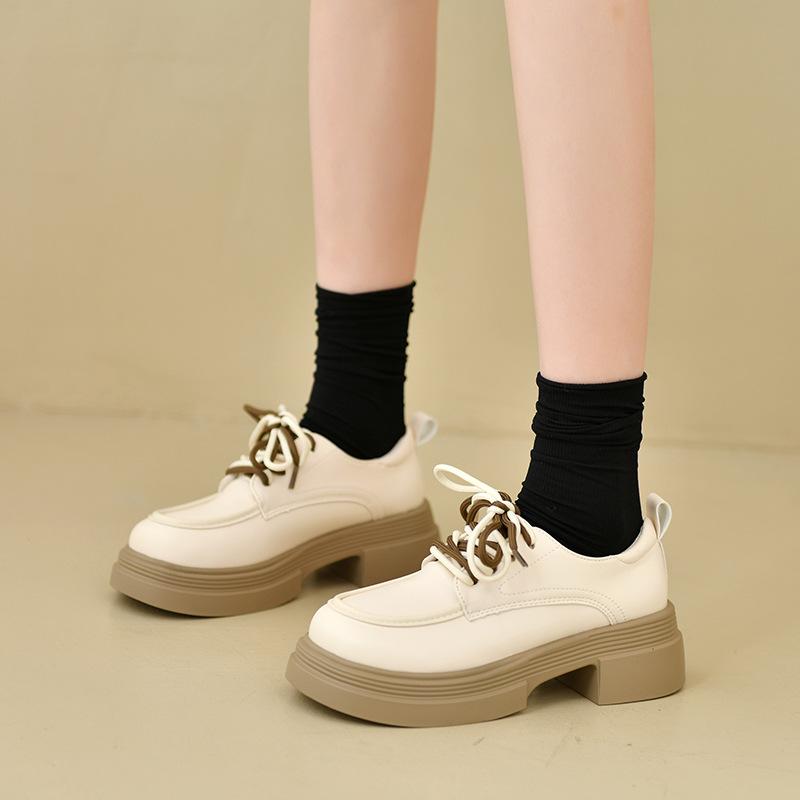 British style retro loafers women's comfort casual 2024 summer spring new versatile French platform Mori single shoes