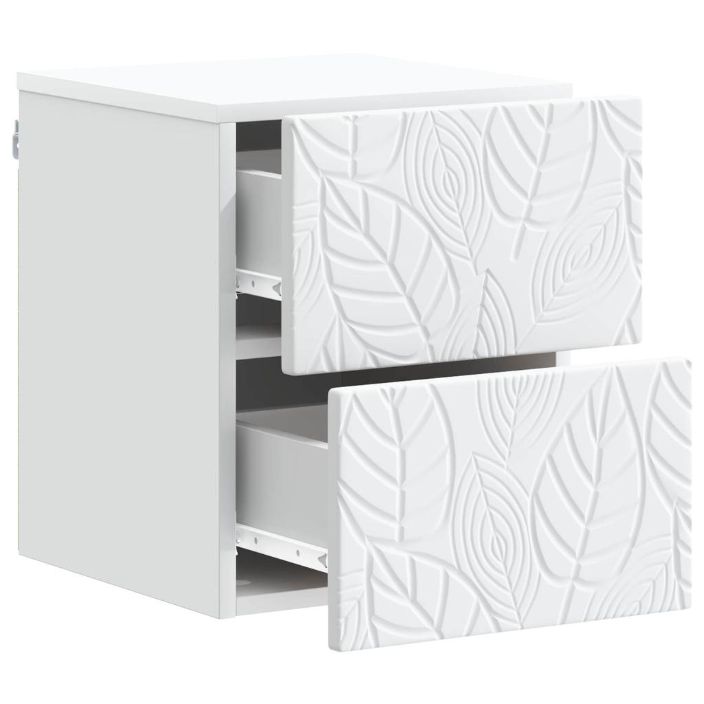 Wall Mounted Nightstand White 34.5 x 33 x 40 cm Engineered Wood