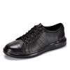 Men's Spring & Autumn Lace-up Cowhide Loafers - Soft Deerskin Leather, Non-slip Sole