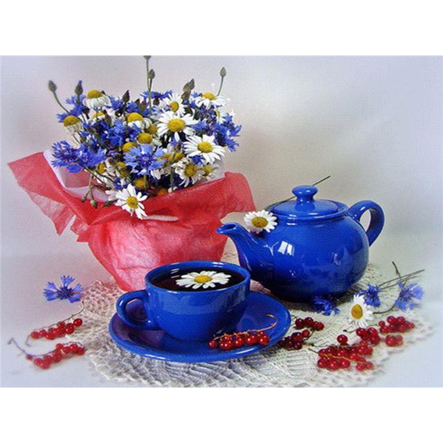 5D Diamond Painting Flower Vase Full Round Square Home Decoration Gift DIY Art Mosaic Pattern Rhinestone Embroidery Cross Stitch Kit