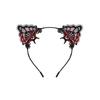 Halloween Masquerade Lace Eye Mask & Cat Ear Headband Set
