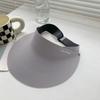 Large Brim Sunscreen Empty Top Cap Ice Silk Visor Cap Foldable Summer Sun Hat  Sunshade