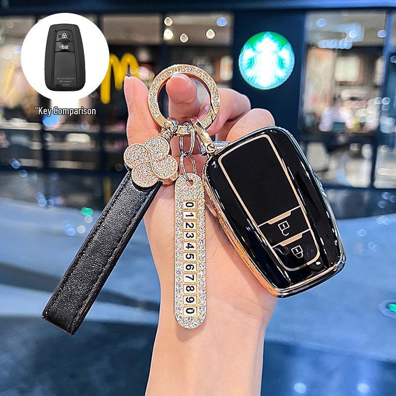Toyota Key Case for Camry, RAV4, Wildlander, Levin, Crown, Lu Fang - Suitable Keychain Bag for Men and Women.