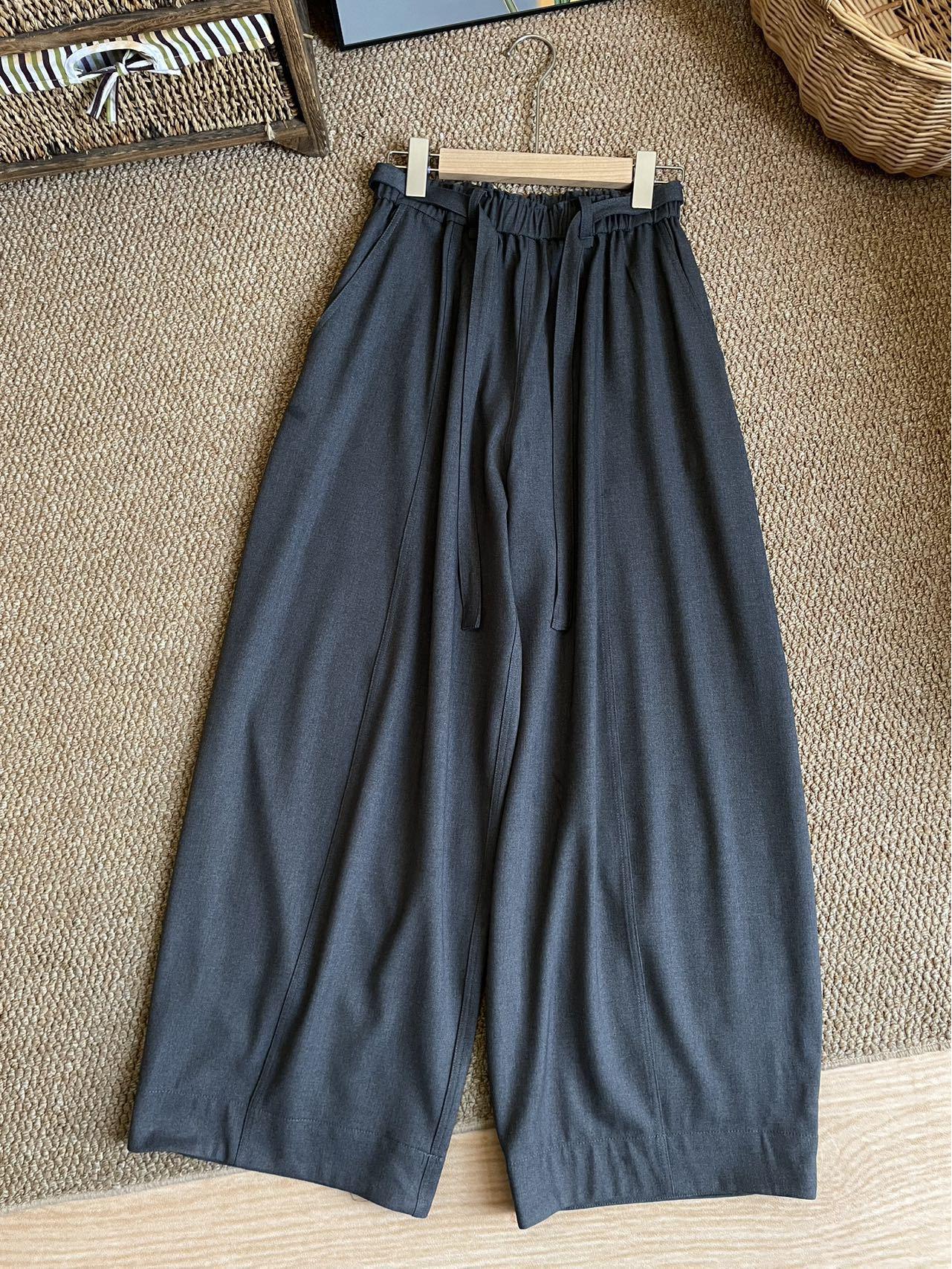 2026 Spring/Summer Women s High-End Loose Wide-Leg Luxury Pants Small