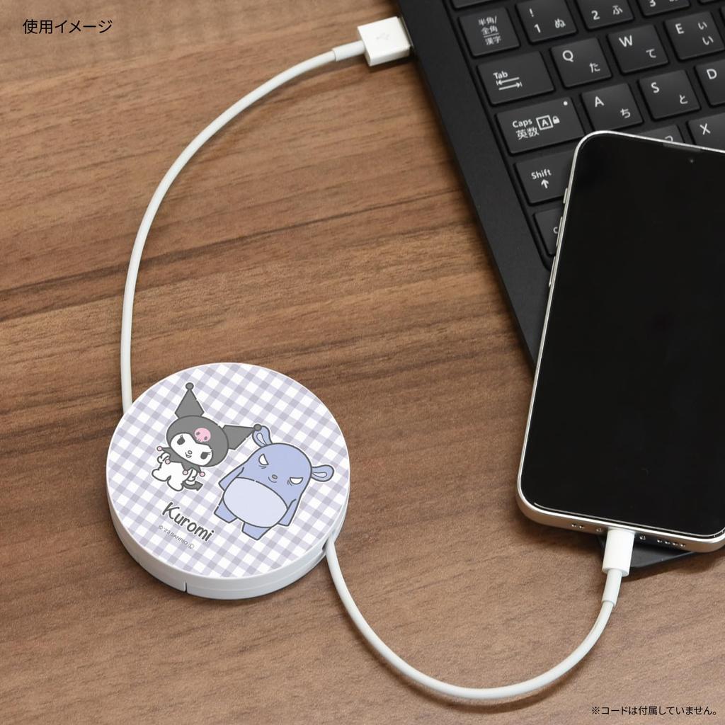 Gourmandise Sanrio Characters Cord Reel Case Kuromi SANG-312KU