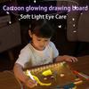 Cartoon Glow Drawing Board LED Light Up Writing Tablet Kids Gift Set