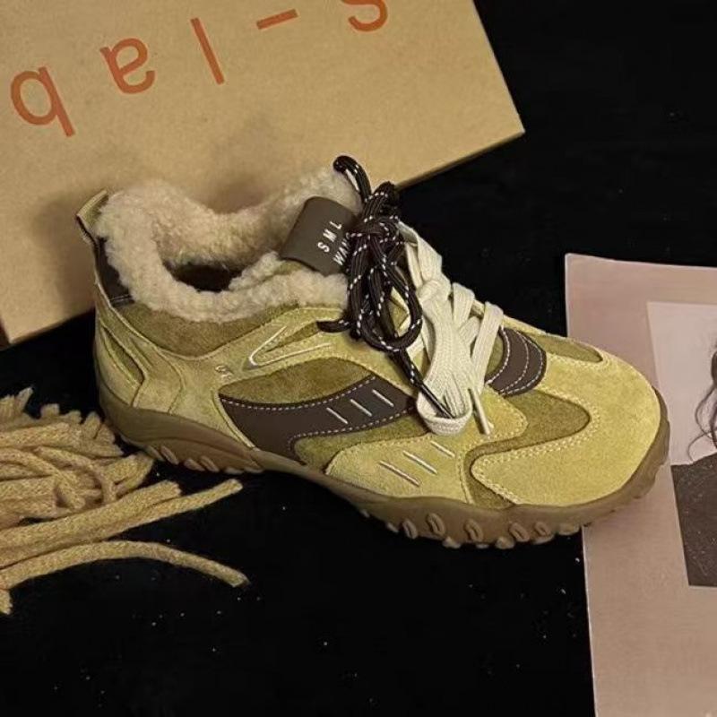 Retro-Sport Forrest Gump Schuhe Damen 2025 Herbst und Winter neu vielseitige Nische ins Samt warm Sport Freizeitschuhe