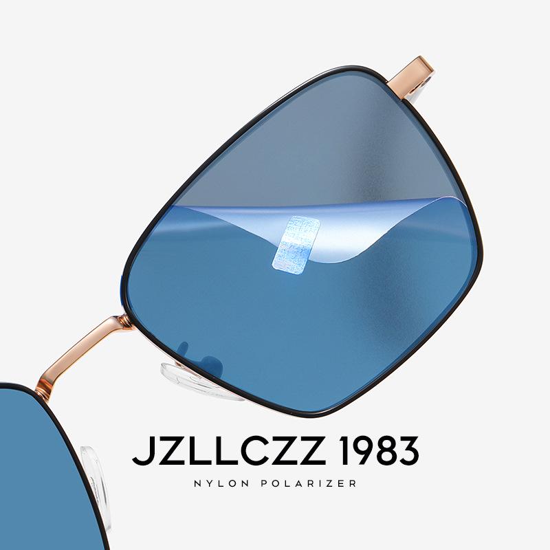 Unisex Nylon Polarized Retro Square Sunglasses - UV Protection for Driving