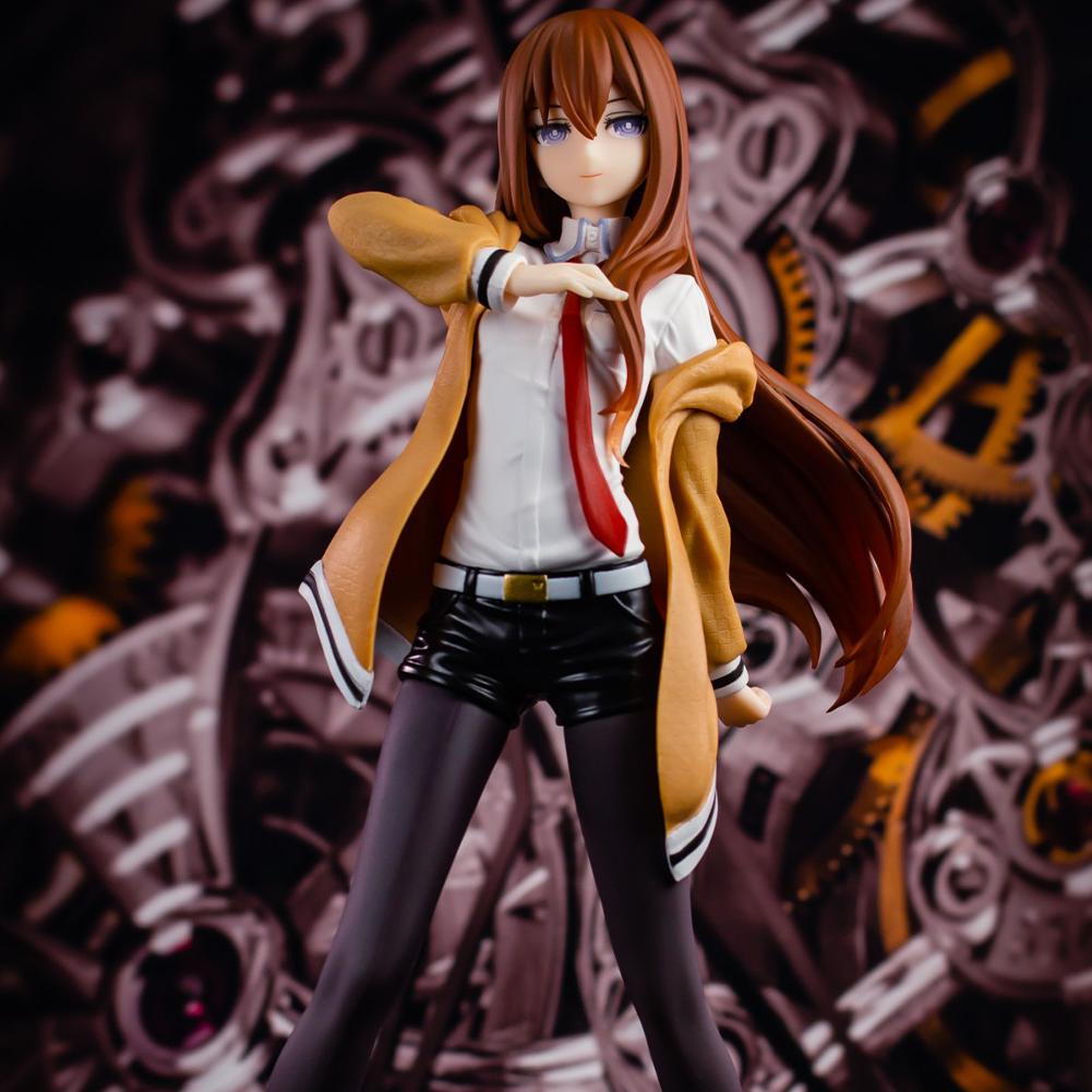 Anime Makise Kurisu Figure Makise Kurisu Action Figure Makise Beauty PVC Model Desktop Ornaments Collection Child Toy Gifts 18cm