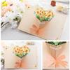 New Pop Up Greeting Cards 3D Blessing Flower Bouquet Card Paper Thank You Card Teacher's Day