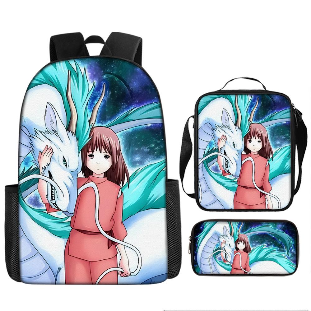 Elementary and Secondary School Students Spirited Away School Bag Hayao Miyazaki Children's Fashion Backpack Waterproof Large Capacity Backpack