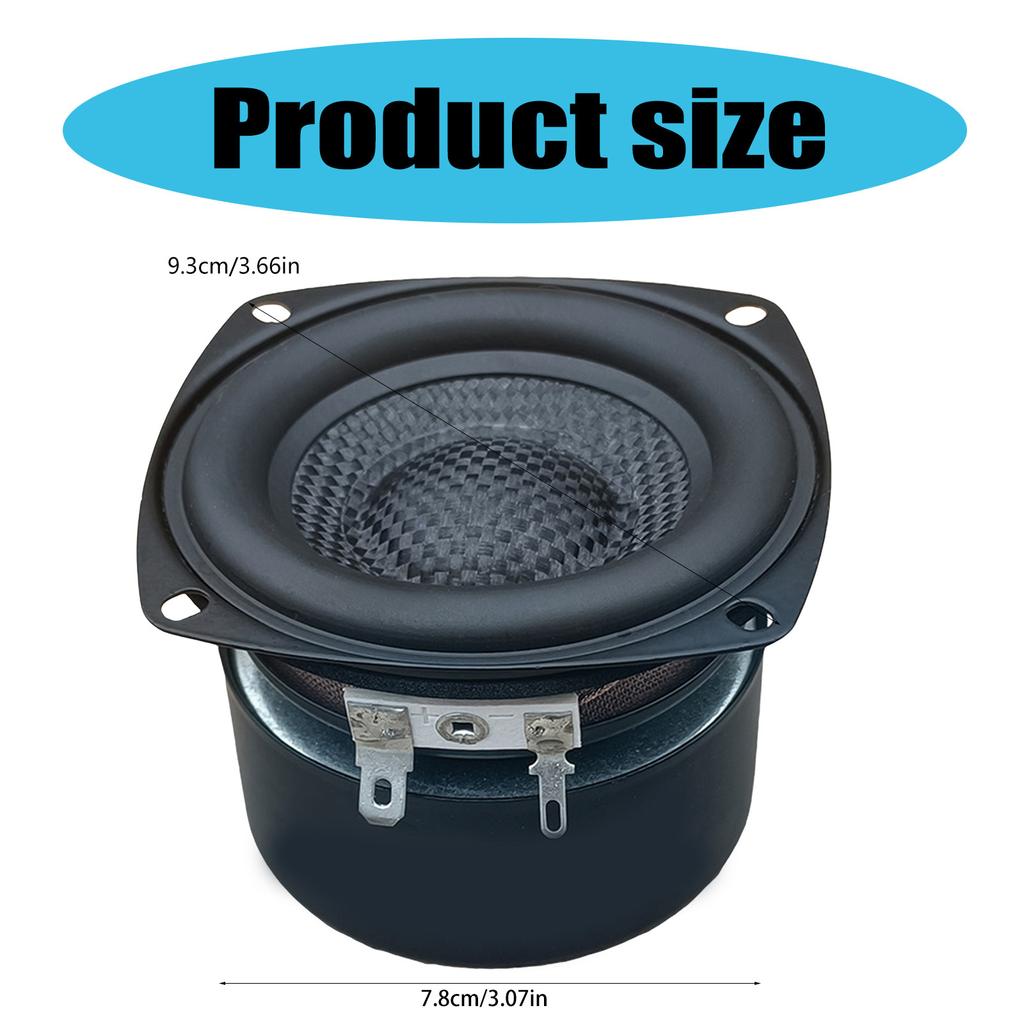 Caissons de basses Subwoofer Enceintes Hifi 3 pouces, 4 Ohms, 25 W, Fibre de Verre Étanche pour Graves Supérieurs