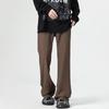 American retro suit micro-flared pants boys loose straight wide-leg floor-mopping pants high-end casual drape trousers