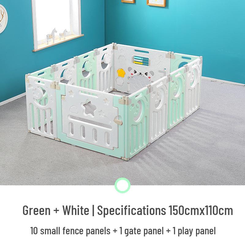 Folding Children's Playpen: Indoor Playground & Baby Crawling Mat with Safety Walker Guardrail