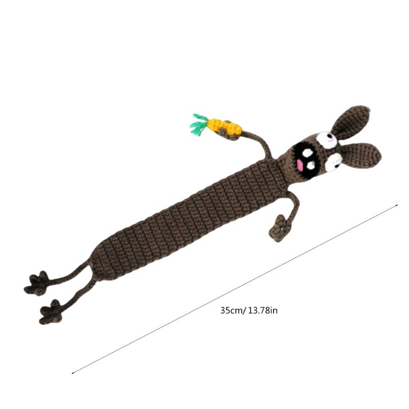 Szydełkowe Zakładki Zakładki ze Zwierzętami z Kreskówek Uchwyt na Stronę Książki Przekładka do Strony Książki Prezent Uznania dla Nauczyciela Czytelnika