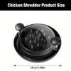 Visible Lid Chicken Shredder Tool Shredding Chicken Meat Breast Shredding Meat Shredding Machine Rotating Kitchen Tool