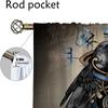Vikings Odins Ravens Muninn Elegant Room Curtains 2 Pieces Window Curtain Shades Curtains for Bedroom Halloween Decoration Child