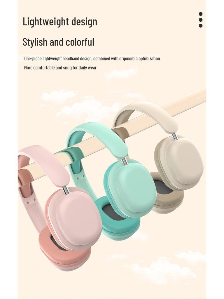 Cross-border Top-Selling Children's Foldable Bluetooth Gaming Headphones