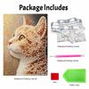 Pearl Painting DIY Kit Elegant Cat Portrait Frameless Sparkling Bead Art Canvas Creative Home Decor Craft for Beginners