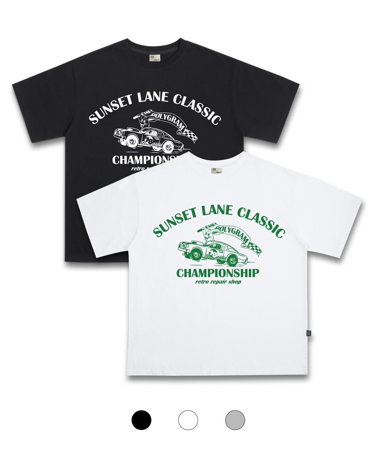 Polygram [2Pack] Championship 16-Count Cotton Oversized Short Sleeve Tee Black/L