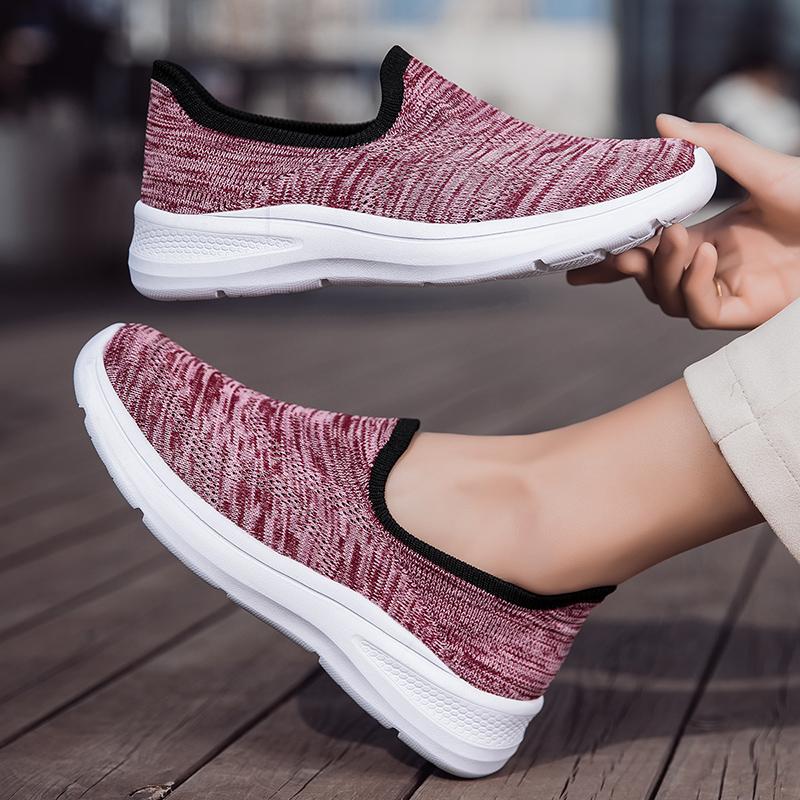 Fashion Women's Single Shoe Thick Sole Running Lightweight Sneaker Breathable Fitness Hiking Comfortable Casual Walking Shoes 35-44