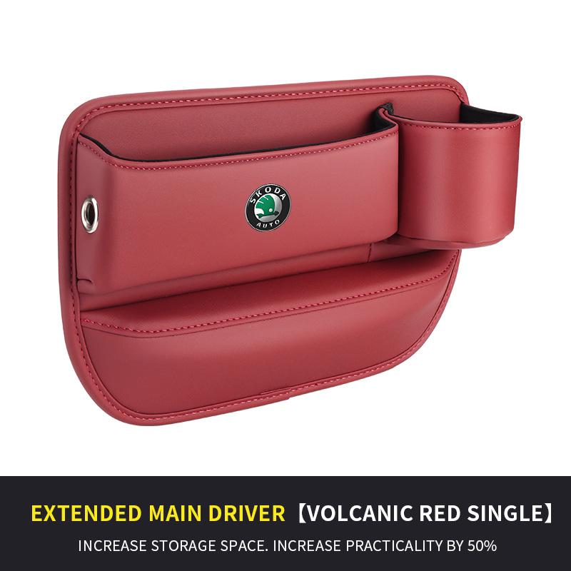 2025 New Car Storage And Finishing Leather Seat Gap Storage Box For Skoda Citigo Kamiq Karoq Kodiaq Octavia Scala Yetl Fabia Rap