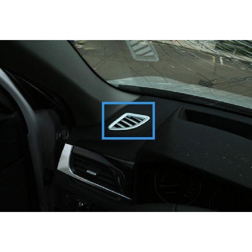 Fit For BMW X1 F48 2016- Matte Silver Dashboard Air Outlet Vent Frame Trim