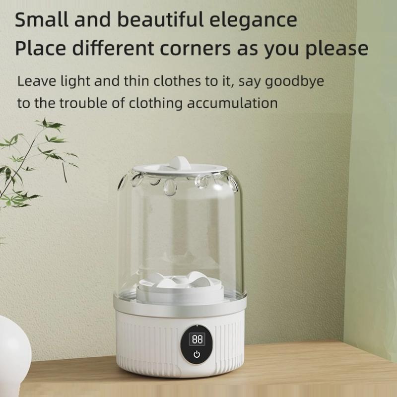 Mini Pralka ze Sterylizacją Niebieskim Światłem do Bielizny i Skarpet, Bezprzewodowa W Pełni Automatyczna Ładowana Pralka Kubek