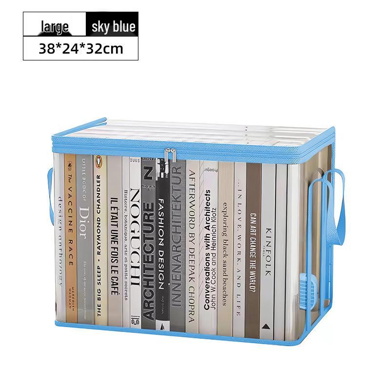 Classroom Student Book Organizer: Transparent, Large-Capacity Storage Box for Textbooks